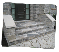 escaliers en pierres naturelles cimentées